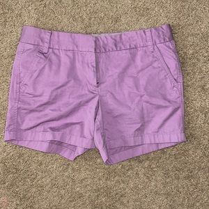 Purple suit/cargo shorts, J•Crew, size 10, 100% cotton